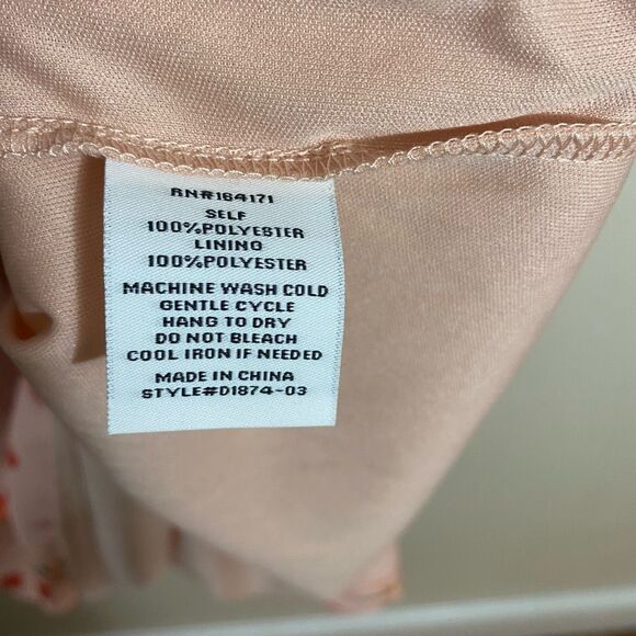 Collective Concepts Womens Size Large Smocked Mini Dress Pink Floral Puff Sleeve - Picture 8 of 8